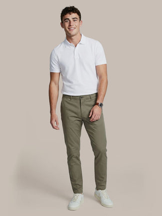 Chino newbury light twill olijfgroen