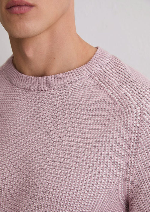 Pullover structured bi-colour mauve