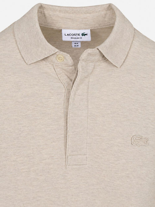 Longsleeve poloshirt piqué offwhite