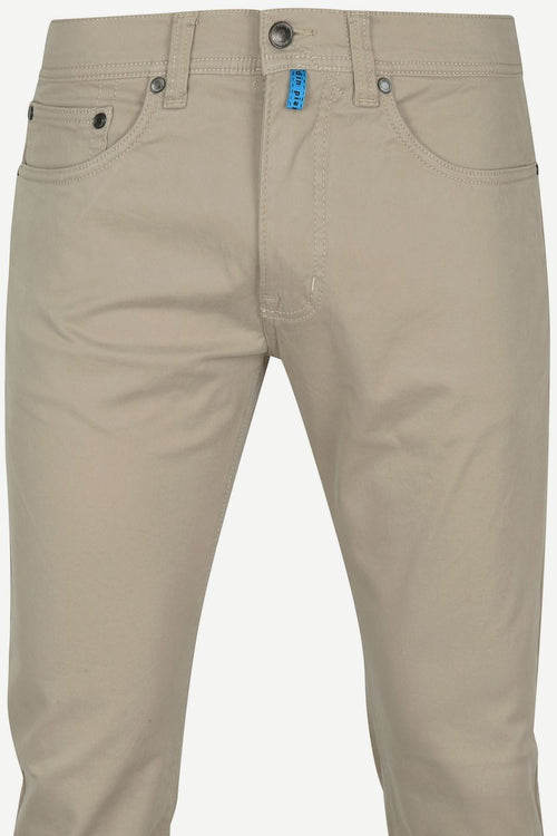 Pierre Cardin 5 pocket broek antibes kaki | Slim-fit