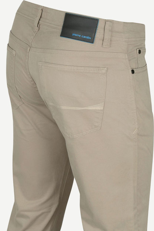Pierre Cardin 5 pocket broek antibes kaki | Slim-fit