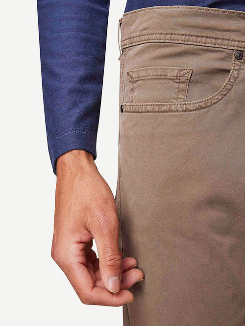 Broek Lyon tapered taupe