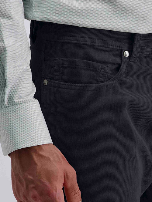 Broek Lyon corduroy donkerblauw