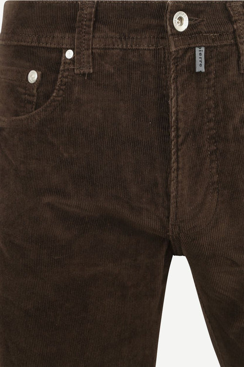 Pierre Cardin broek Lyon future flex corduroy bruin