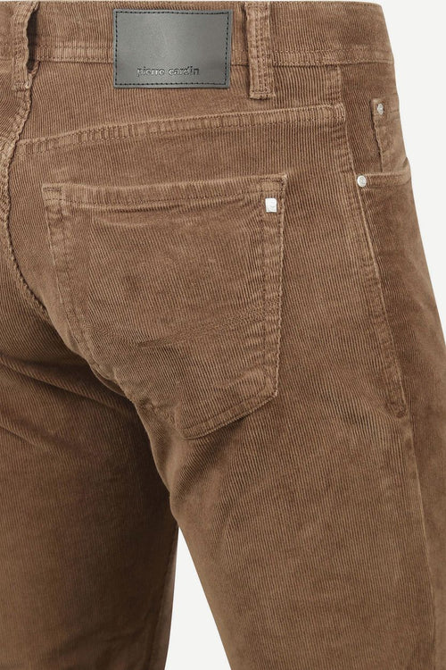 Pierre Cardin broek Lyon future flex corduroy bruin