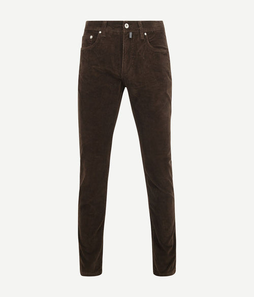 Pierre Cardin broek Lyon future flex corduroy bruin