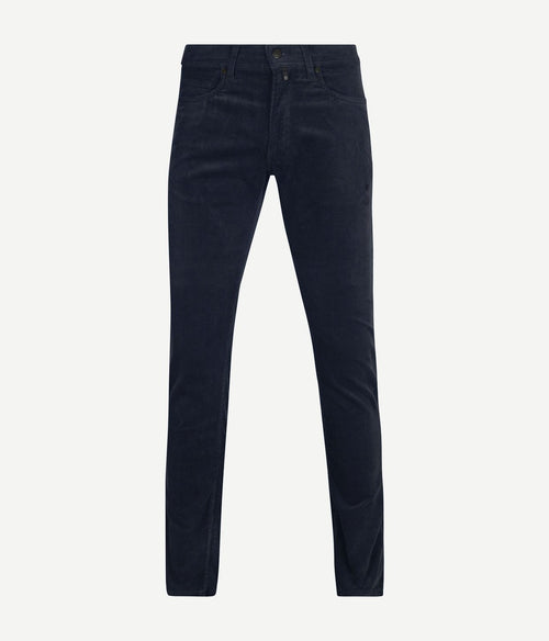 Pierre Cardin broek Lyon future flex corduroy donkerblauw