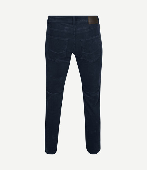 Broek Lyon future flex corduroy donkerblauw