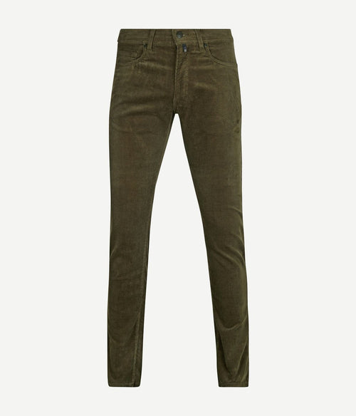 Pierre Cardin broek Lyon future flex corduroy olijfgroen