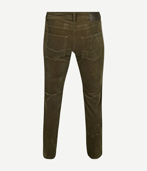 Pierre Cardin broek Lyon future flex corduroy olijfgroen