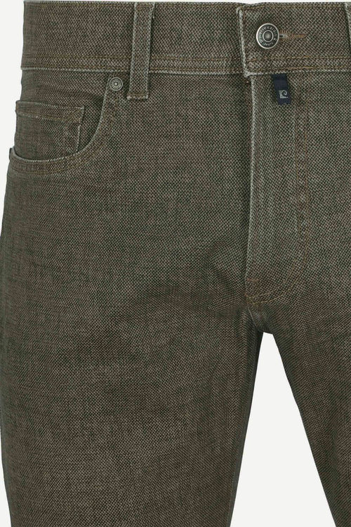 Pierre Cardin broek Lyon tapered olijfgroen