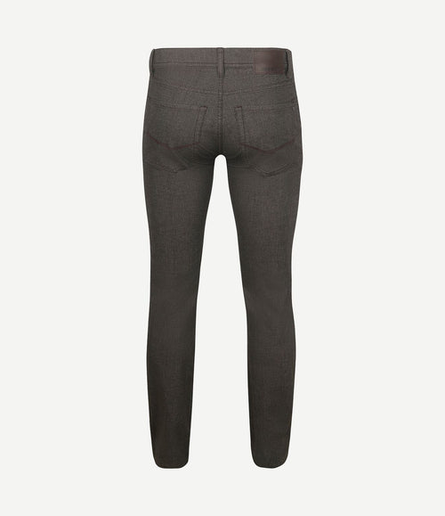 Broek Lyon tapered print bruin