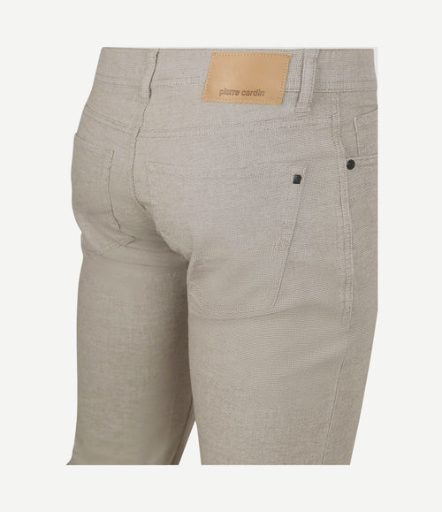 Broek Lyon tapered print greige