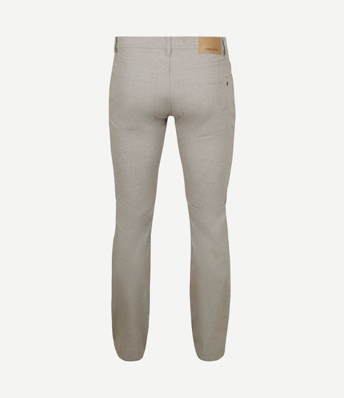 Broek Lyon tapered print greige