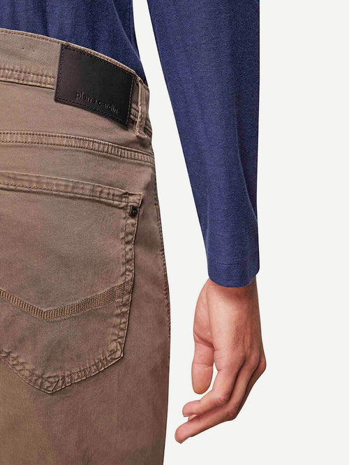 Broek Lyon tapered taupe