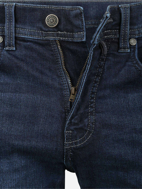 Jeans Lyon tapered future flex donkerblauw