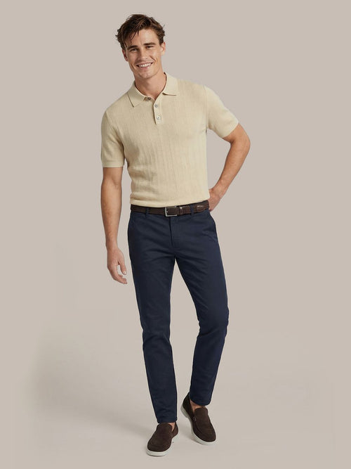 Knitted jacquard polo sand