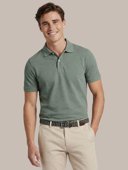 Poloshirt mel pique groen