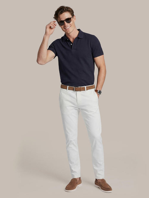 Polo piqué donkerblauw