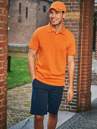Polo piqué oranje