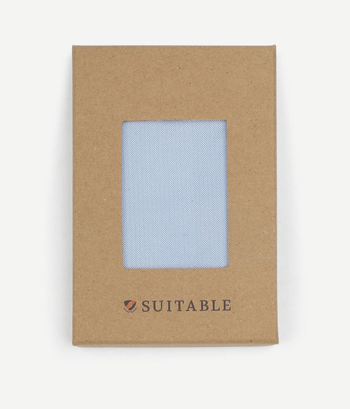 Suitable zijde pochet lichtblauw