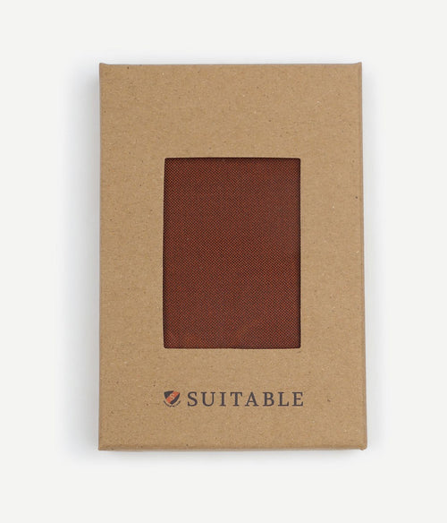 Suitable zijde pochet brique