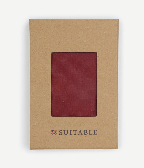 Suitable zijde pochet donkerrood
