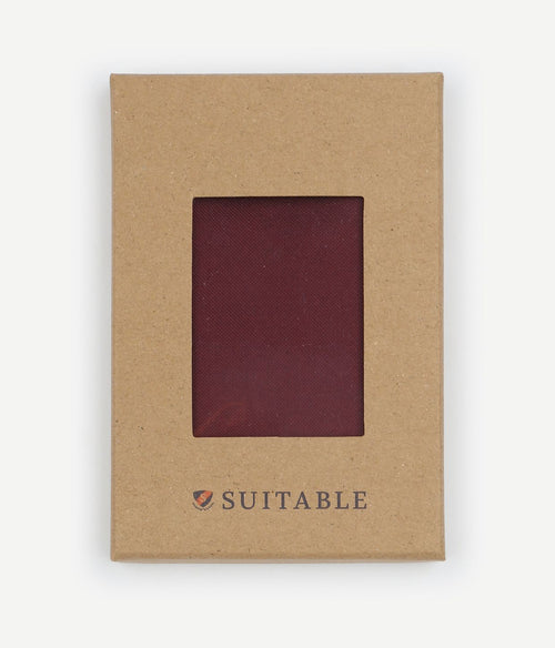 Suitable zijde pochet bordeaux