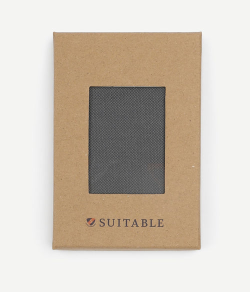 Suitable zijde pochet antraciet