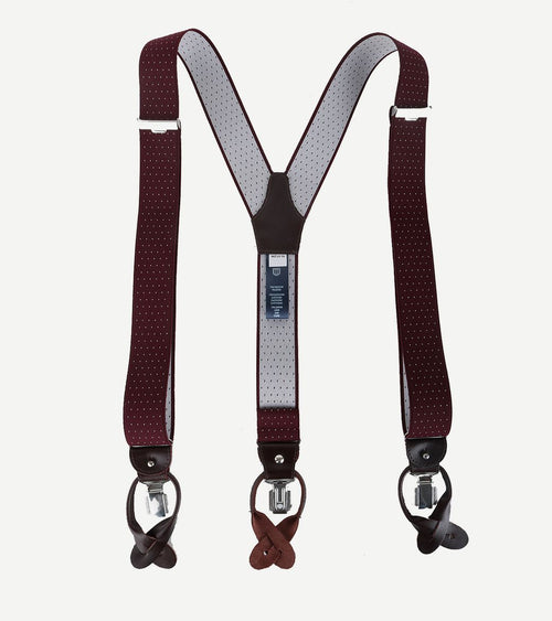 Luxe bretel bordeaux-wit