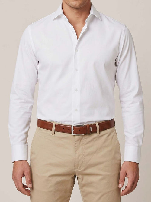Leren riem cognac