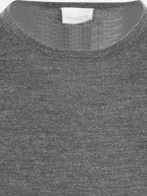 Profuomo pullover merinowol grijs