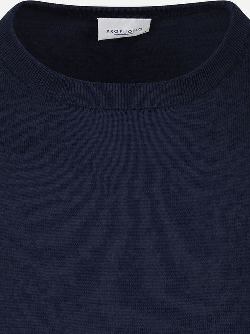 Pullover merinowol donkerblauw