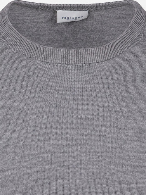 Pullover merinowol grijs