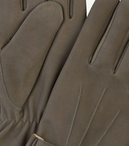 Handschoenen wol groen leer