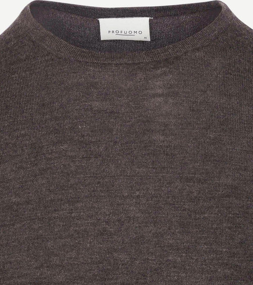 Pullover merinowol bruin