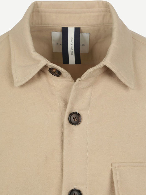 Overshirt moleskin beige