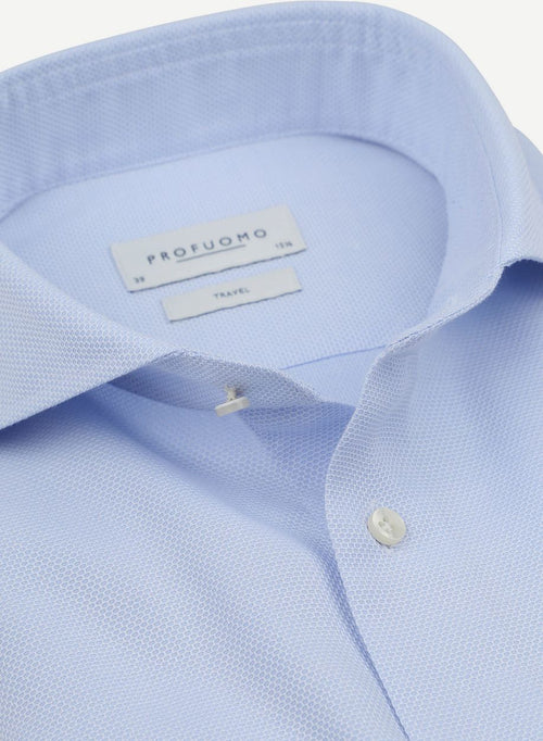 Profuomo shirt travel lichtblauw | Slim-fit