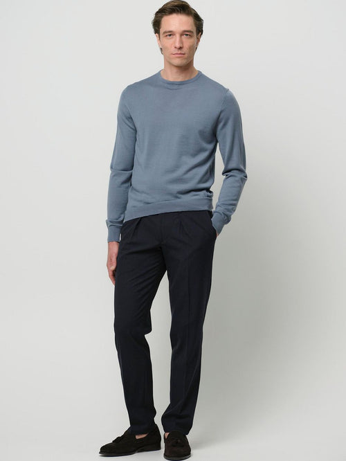 Pullover merinowol blauw
