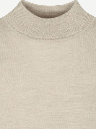 Profuomo turtleneck trui merino ecru