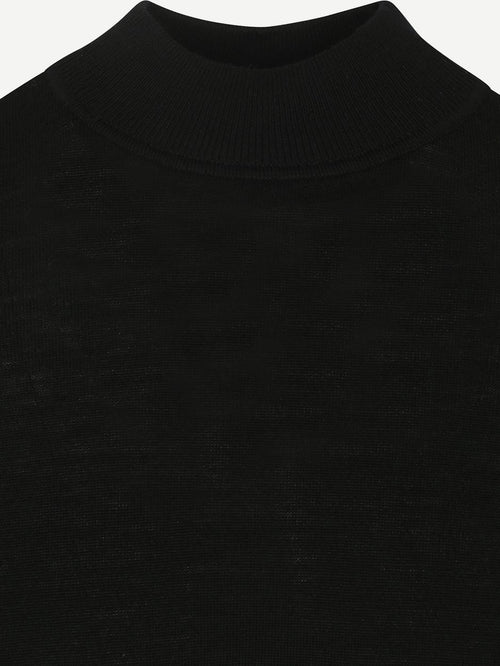 Profuomo turtleneck trui merino zwart
