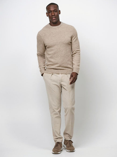 Pullover wol blend sand
