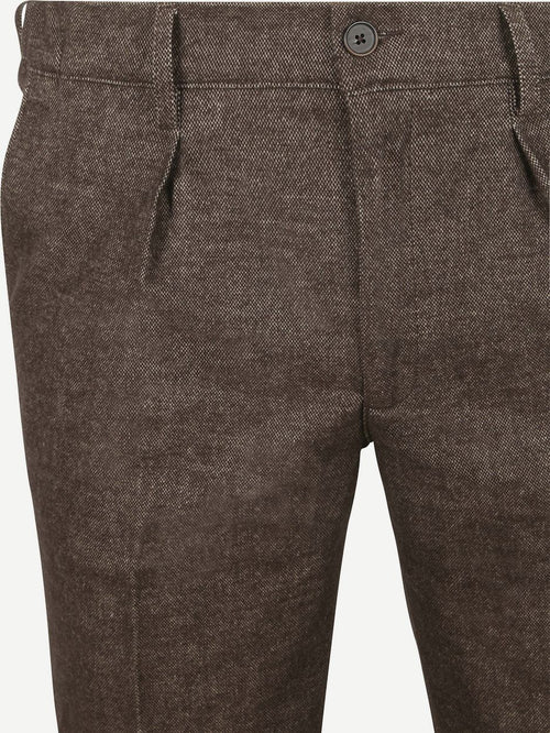 Profuomo chino flanel bruin