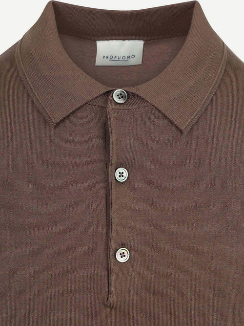 Poloshirt luxury basic bruin