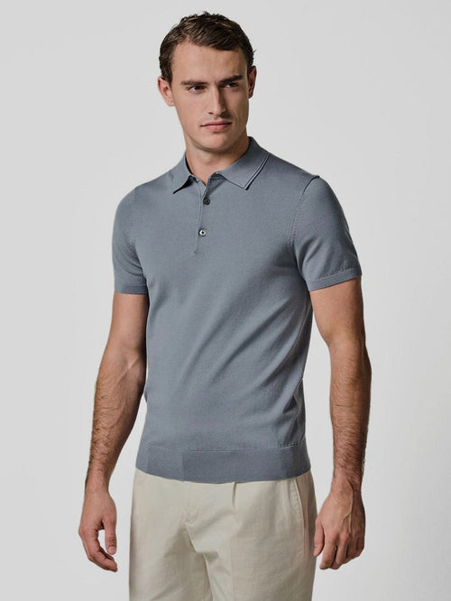 Poloshirt luxury basic blauw