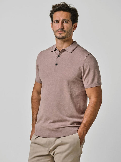Poloshirt luxury basic roze