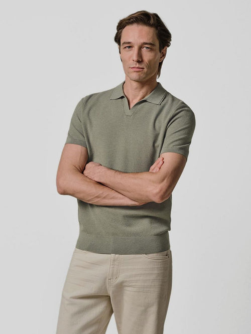 Poloshirt riva luxury structure groen