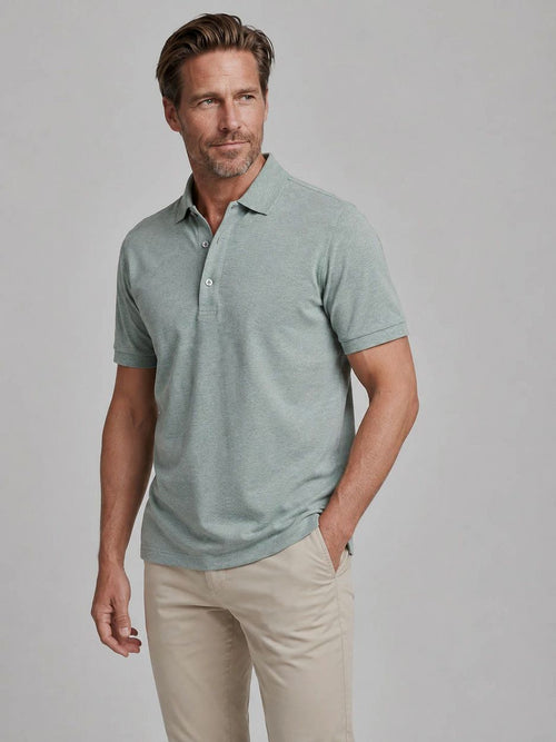 Piqué poloshirt melange groen