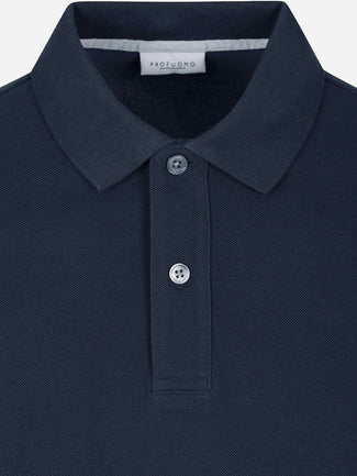 Piqué poloshirt donkerblauw