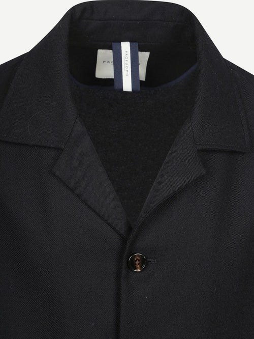 Overshirt wool donkerblauw